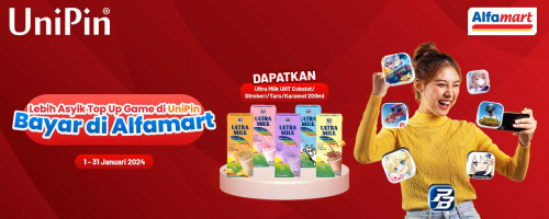 Top Up Game Apa Aja di UniPin dan Bayar di Alfamart, Dapatkan Ultra Milk UHT 200ml Secara GRATIS